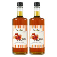 YANGNAN 仰南 焦糖風味糖漿 咖啡、茶飲調味 增添飲品風味, 750ml, 2瓶