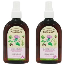 GREEN PHARMACY HERBAL ELIXIR 強健髮根頭皮護理水 歐洲波蘭原裝進口 天然草本配方, 250ml, 2瓶