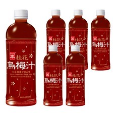 e.Ben 一本 桂花烏梅汁 600ml 古法精煉甘甜美味 台灣製造, 6瓶