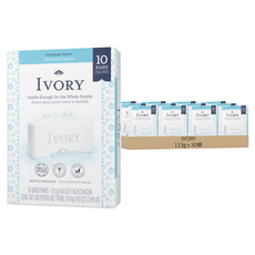 IVORY 中性潔面皂 溫和清潔 全家適用 肌膚清爽潔淨, 30個, 113g