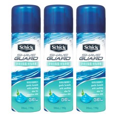 Schick 舒適牌 刮鬍防護 蘆薈刮鬍露, 敏感肌適用 溫和配方, 200mL / 198g, 3瓶