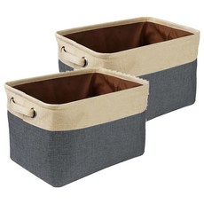 布藝收納籃 多款樣式尺寸, 布藝灰, 2個