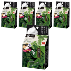 COW STYLE 牛乳石鹼 自然派 綠茶洗顏皂, 80g, 5盒