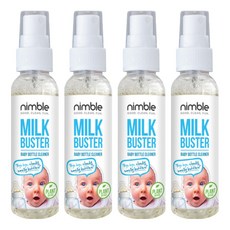 Nimble 靈活寶貝 Milk Buster 奶瓶清潔劑 60ml，可洗120次，隨身攜帶方便, 4瓶