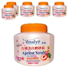 Roudye 柔蝶 杏桃美白磨砂霜, 無油配方，適合所有膚質, 400g, 6罐