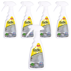 Castle 家適多 玻璃皂垢清潔噴霧, 淨速溶垢, 法國天然精油, 500ml, 5瓶