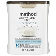Method 潔淨三效聰明洗碗球 Set 30個，無香料，植物+礦物基底去污力, 489g, 1組