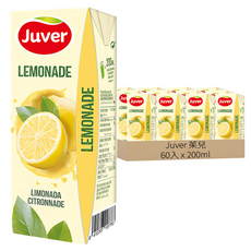 Juver 茱兒 檸檬汁, 200ml x 6入, 西班牙進口, 酸甜清爽, 60入