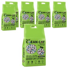 Purré Clean Cat 乾淨貓混合貓砂 6L, 6包, 綠茶