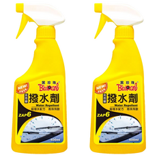 黑珍珠 玻璃撥水劑 500ml -汽車玻璃清潔劑、雨刷防護、清晰視野, 2入