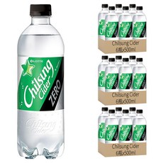 Chilsung Cider 零卡汽水, 500ml, 18瓶