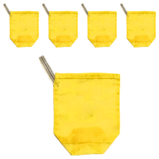 日本製 CAYA 純棉蚊帳布蔬菜袋 芥末黃, S(12x15cm), 1個, 5個