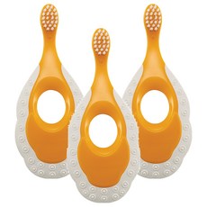 KU.KU Duckbill 酷咕鴨 幼兒護齒乳牙刷, 3個, 黃色, 1個