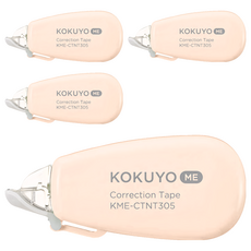 KOKUYO 國譽 ME 象牙白修正帶B罫 5.5mm幅 6m卷, 粉紅沙灘, 4個