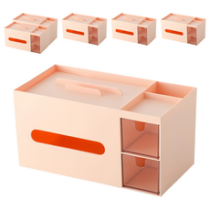 Mass 實用美學多功能桌面收納盒 23 x 11.7 x 12cm, 紅色, 6個