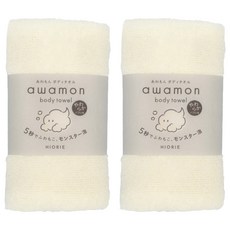 hiorie 日本桃雪 awamon 怪物級綿柔起泡親膚沐浴巾, 亮米白, 1入, 2個
