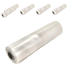 PE塑膠捲袋 點斷式 五斤 33 x 48 x 0.03cm 透明食品級衛生袋, 6捲