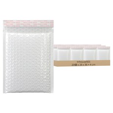 INHOUSE501 防撞氣泡安全信封 白色, 20個