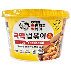 COOK-TOK 辣炒年糕 甜辣奶油白醬風味 杯裝, 140g, 1個