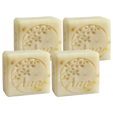 Ann Chen 陳怡安手工皂 細緻洗顏皂 羊奶呵護 溫和保濕, 4個, 80g