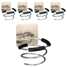 小麥購物 不鏽鋼壁掛吹風機架 L2153, 5個, 不鏽鋼色