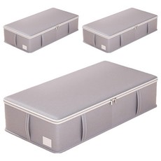 小麥購物 大容量棉被收納箱 L1284 30L, 3個, 灰色