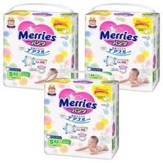 Merries 妙而舒 日本境內版 妙兒褲/尿布 4~8kg, S, 186片