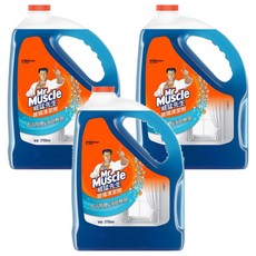 Mr Muscle 威猛先生 玻璃清潔劑，加侖桶裝，去污防塵，淨亮無痕, 3.785L, 3桶