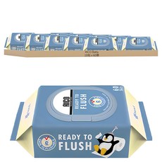 RICO Baby 掀蓋型可沖式濕紙巾 寶寶專用 柔軟親膚 可沖入馬桶, 1入, 10包