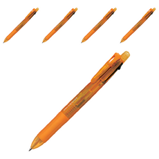 ZEBRA 斑馬牌 SARASA 3色多功能原子筆 SJ3 輕盈收納的筆夾, 橙色, 5支