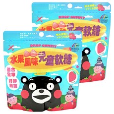 UNIMAT RIKEN 兒童水果風味軟糖, 草莓風味, 90g, 2包