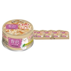 INABA CIAO 啾嚕 貓用豪華精選罐 Set 24罐, 鰹魚 + 鮪魚 + 雞肉, 80g