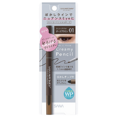 SANA 莎娜 New Born 絲滑魅柔眼線筆 滑順易描繪 輕鬆描繪內眼線 旋轉式筆頭設計 1.5mm超極細筆芯 防水設計 附暈染海棉棒頭, 01 深邃棕, 1件