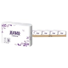 五月花 小捲筒衛生紙 紫小花 270張, 6捲, 32袋