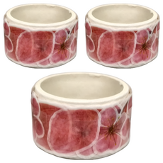 德德小品集 花系列紙膠帶 150枚, 裝飾用, 粉橘, 3個