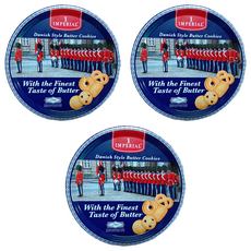 IMPERIAL 御林軍 丹麥奶酥, 口感扎實 多種造型口味 精緻鐵盒可當收藏, 3盒