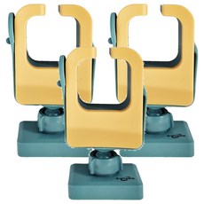 E.dot 可固定兩用吹風機架收納掛架, 藍綠色, 尺寸13x6.5x4cm, 3個, 單一顏色