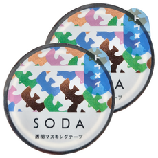 KING JIM HITOTOKI SODA 透明PET卷狀膠帶 鳥 CMTH15-005 15mm寬 4m長, 粉金箔押款, 2個