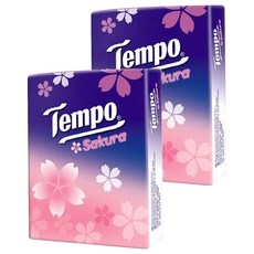 Tempo 得寶 紙手帕 櫻花味, 四層加厚 濕水柔韌,不易掉紙屑, 進口原生木漿, 18包, 2袋, 7張