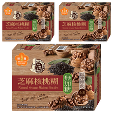 名廚美饌 芝麻核桃糊無加糖版, 特級芝麻+新鮮核桃研磨, 添加海鹽, 300g, 3盒