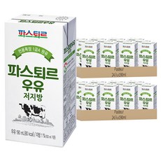 Pasteur 專用牧場 1級A低脂牛奶, 190ml, 48入