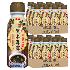 泰山 桂圓黑木耳露, 0脂肪, 養顏美容, 促進新陳代謝, 100%台灣黑木耳, 80大卡, 黑糖添加, 310ml, 48瓶