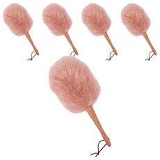 Brosse 羊毛靜電除塵刷 羊毛刷+木柄 毛長18cm+柄長15cm, 豆沙色, 5個