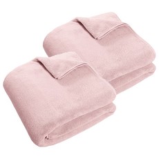 MORINO 摩力諾 超吸水舒柔蓬鬆加長浴巾 MO883, 櫻花粉, 2條