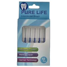 PuRE LiFE 寶淨 纖柔護齒可替換刷毛 1.1-1.2 mm, 10支, 1盒