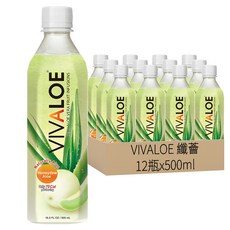 VIVALOE 纖薈 哈密瓜蘆薈風味飲 寶特瓶, 500ml, 12瓶