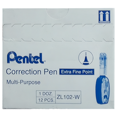Pentel 飛龍文具 Correction Pen 修正液, Extra Fine Point, Multi-Purpose, 4.2ml, 1盒