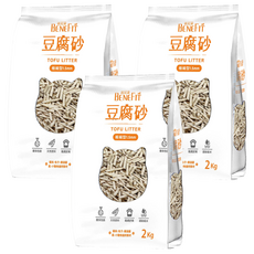 BENEFIT 斑尼菲 豆腐貓砂 1.5mm極細型 2kg 超凝結 除臭 低粉塵 速吸水, 奶香, 3包