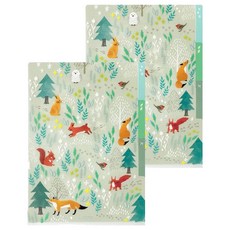 日本 MIDORI 3層資料夾 A5, 北歐動物 綠色, 2個