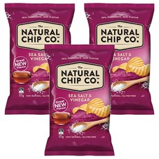 NATURAL CHIP CO. 波浪厚片洋芋片 海鹽酸醋口味, 175g, 3包